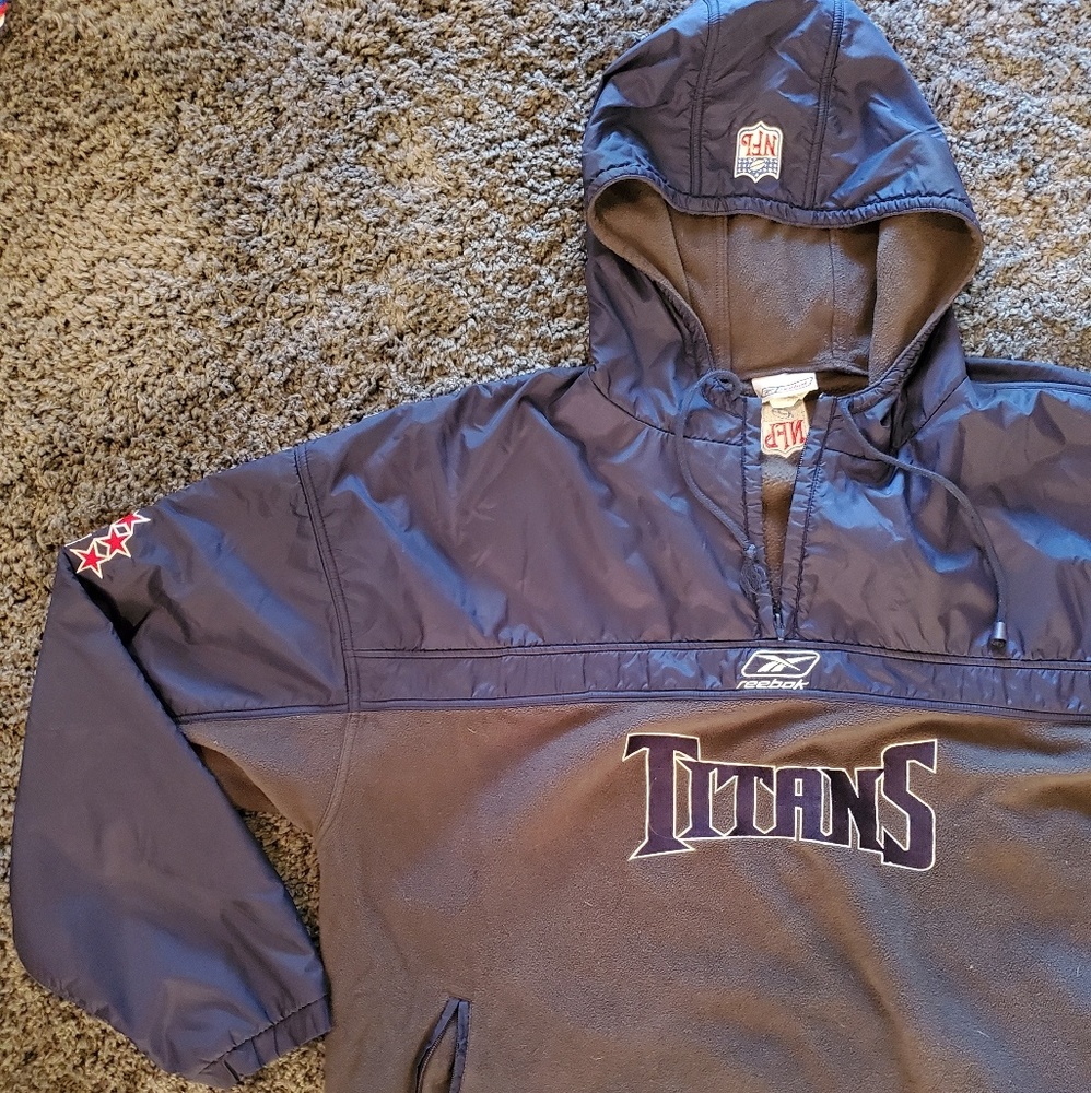 Vintage reebok tennessee titans throw over jacket